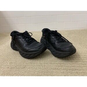 Hoka One Bondi SR Womens 7.5 Water Resistant Triple Black Slip Resistant Shoes